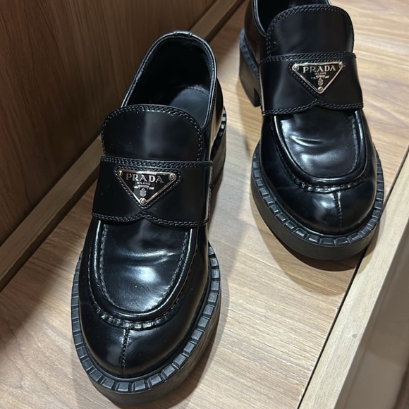 brushed leather Prada loafers - Picture 1 of 6